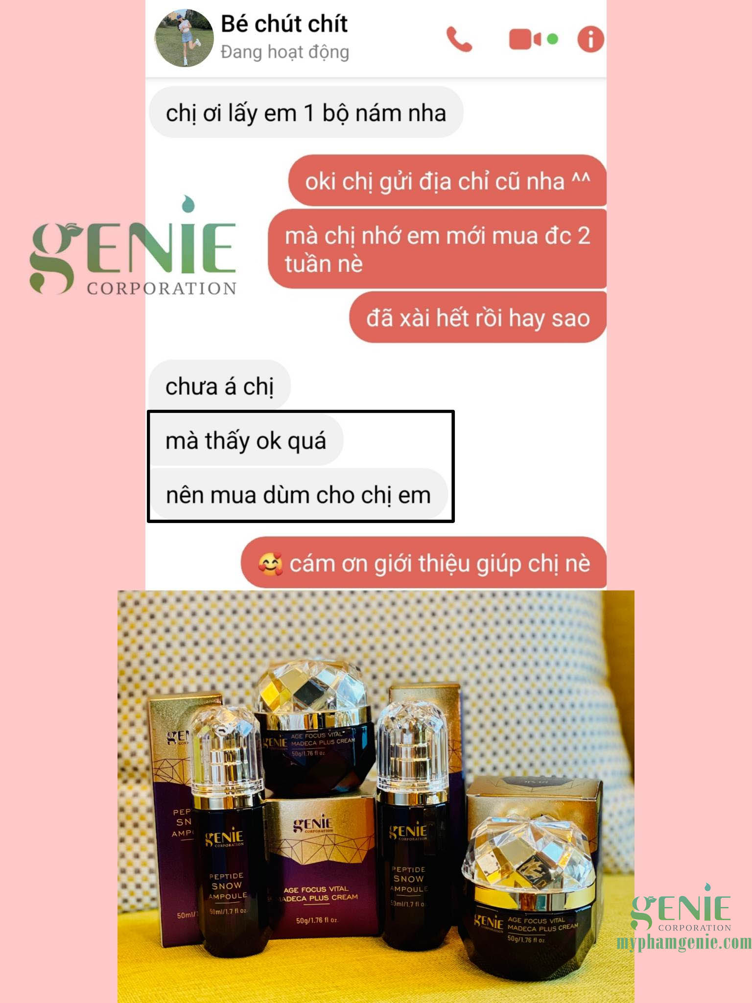combo trị nám genie combo trị nám genie