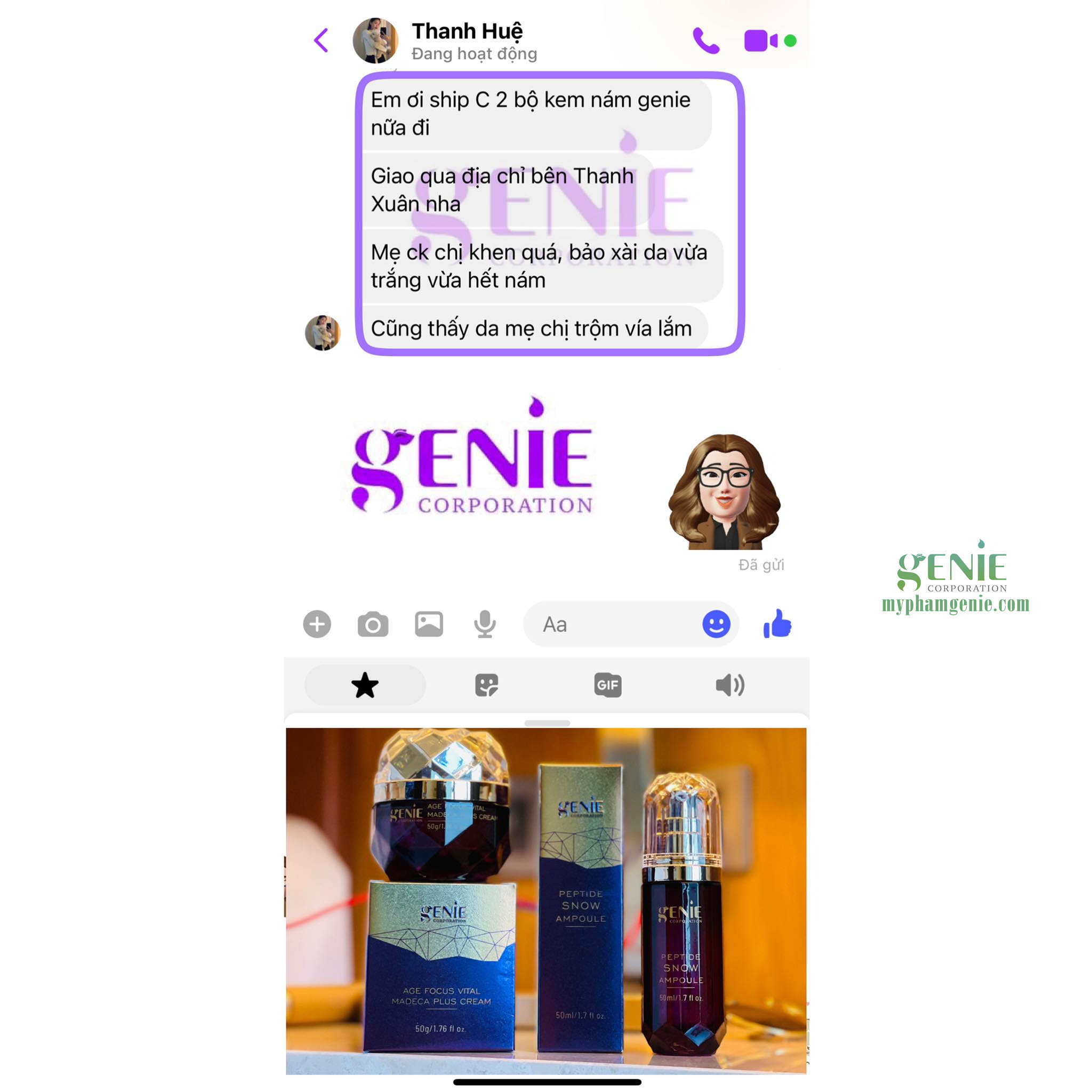 combo trị nám genie combo trị nám genie
