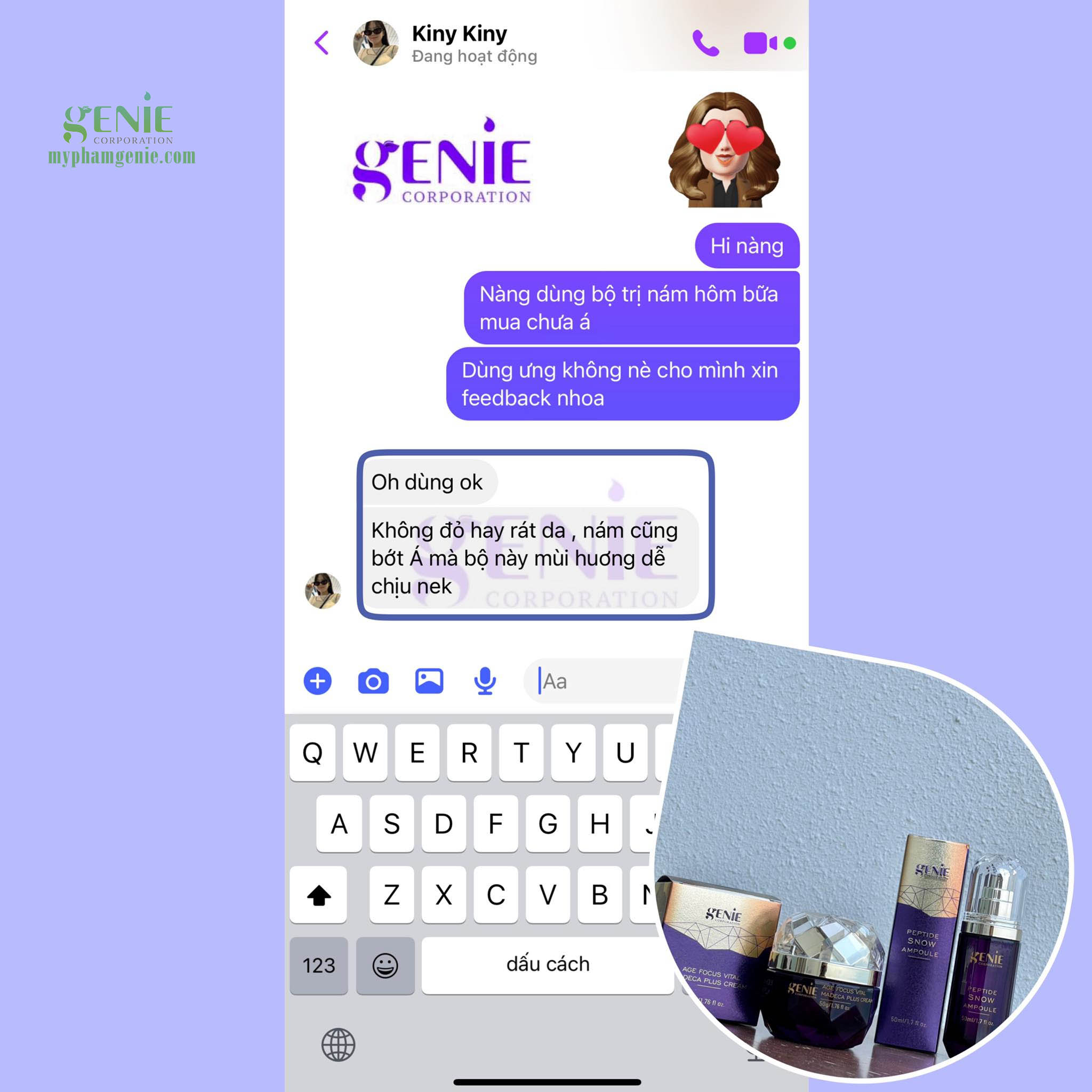 combo trị nám genie combo trị nám genie