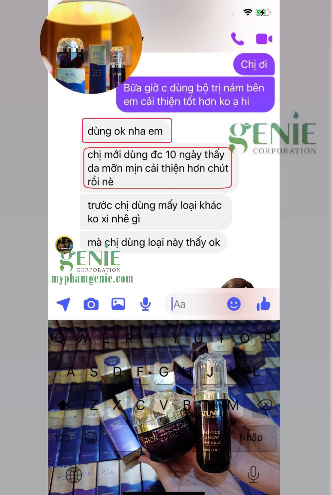 combo trị nám genie combo trị nám genie