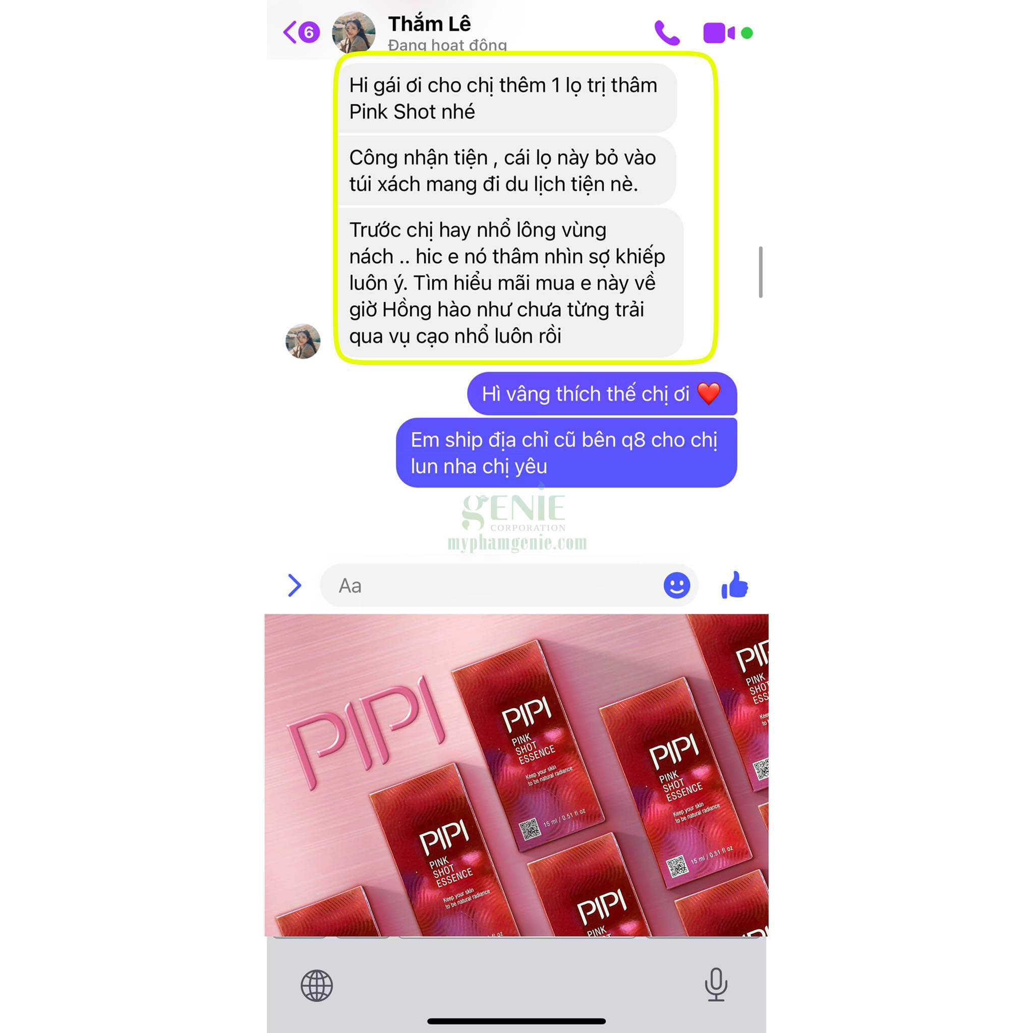 review serum hồng nhũ hoa hàn quốc pipi