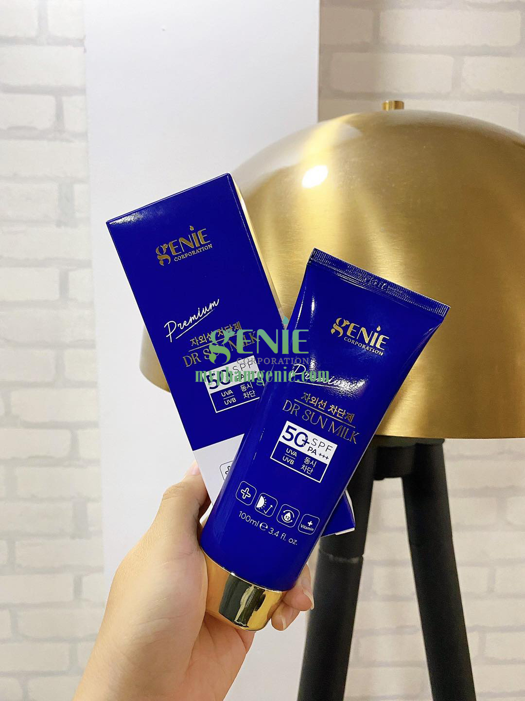 kem chống nắng dr sun milk | gel chống nắng genie