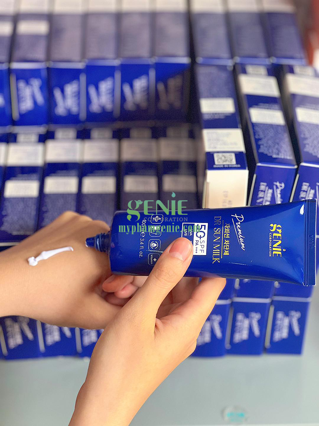 kem chống nắng dr sun milk | gel chống nắng genie