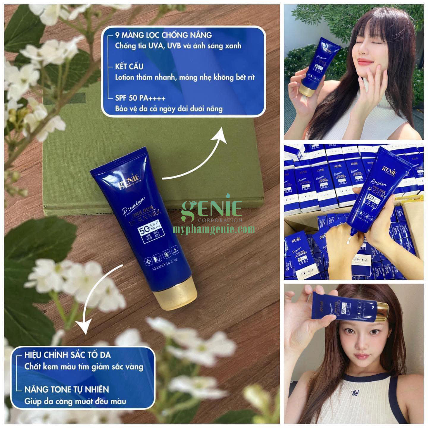 kem chống nắng genie hàn quốc