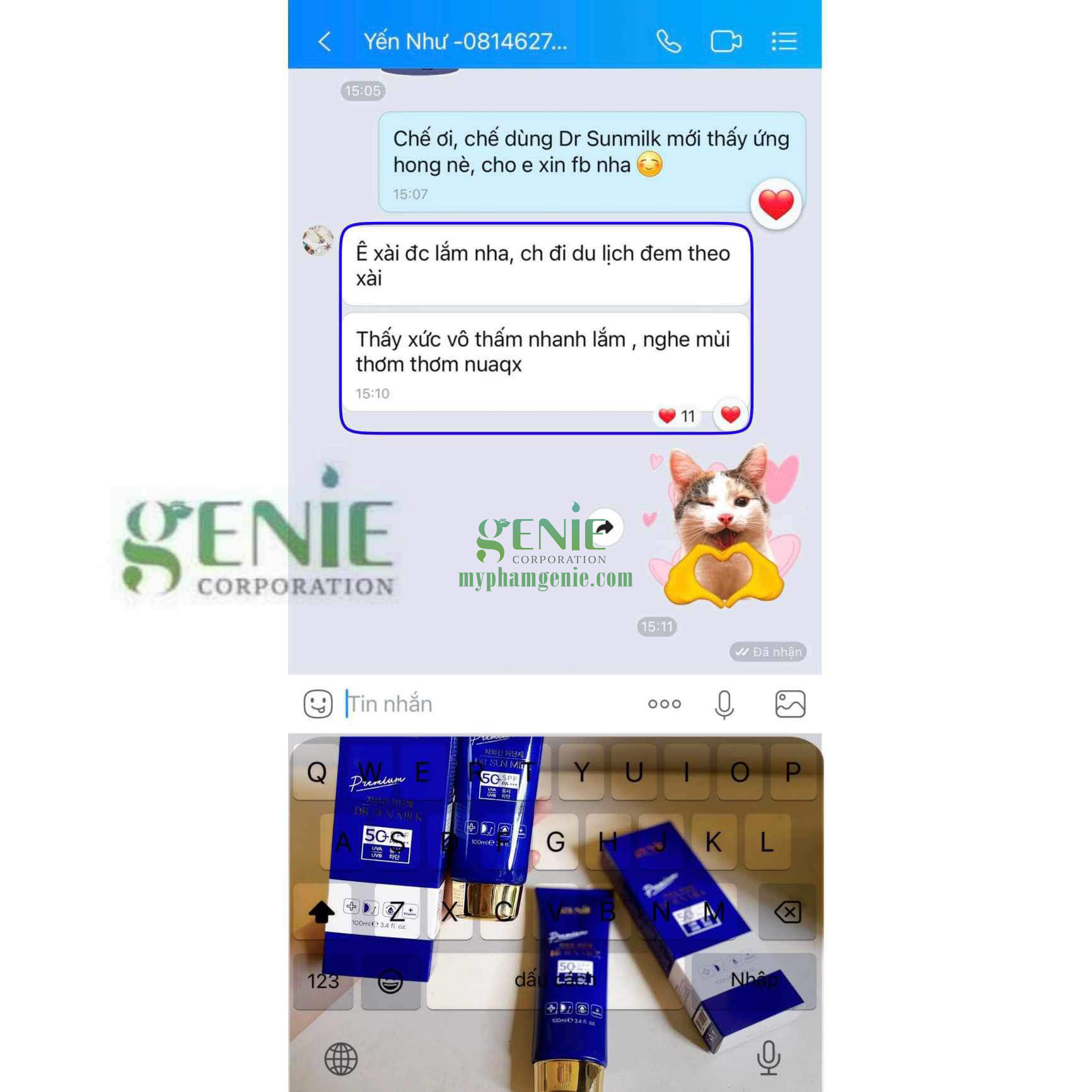 kem chống nắng genie hàn quốc