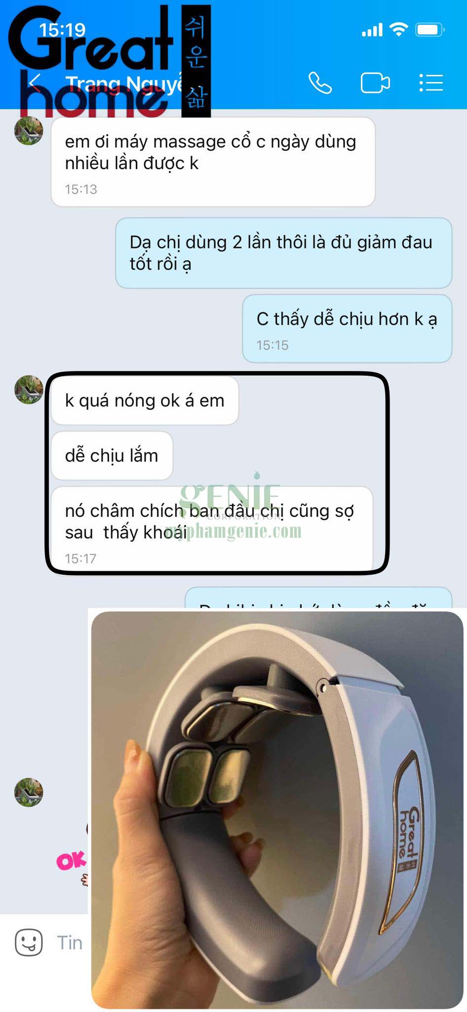 review máy massage cổ