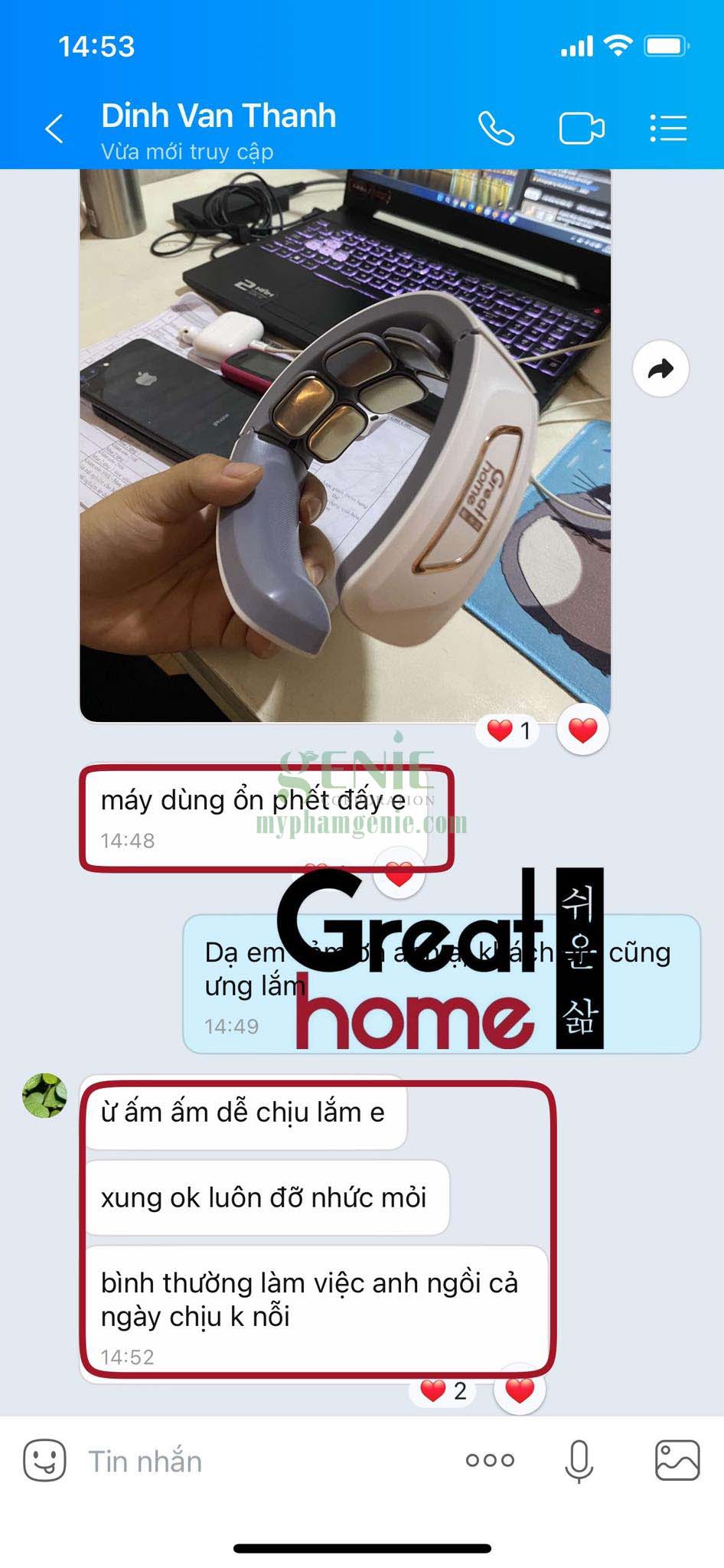 review máy massage cổ