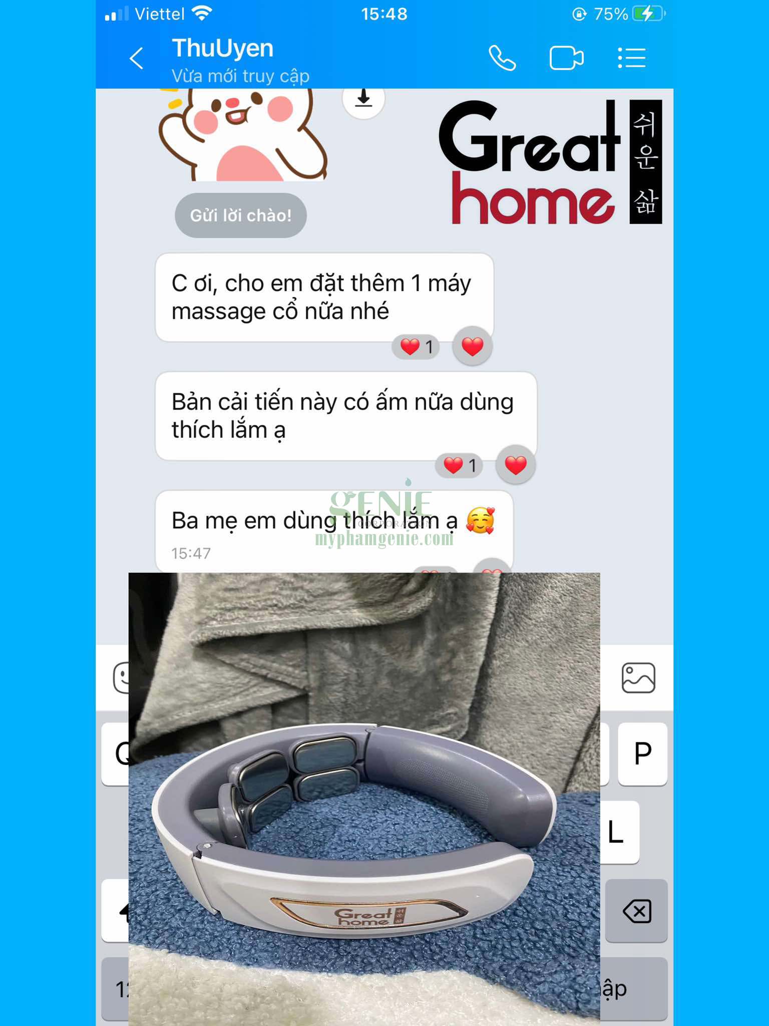 review máy massage cổ