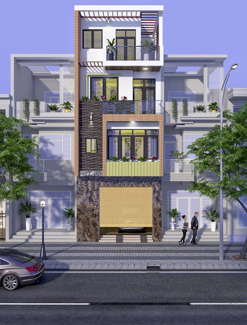 Mẫu thiết kế nhà phố 4 tầng 5x10m đẹp hiện đại ở Ninh Bình