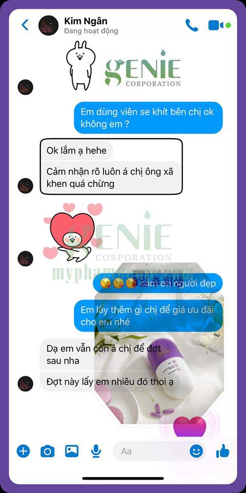 review viên uống se khít genie | viên uống se khít âm đạo