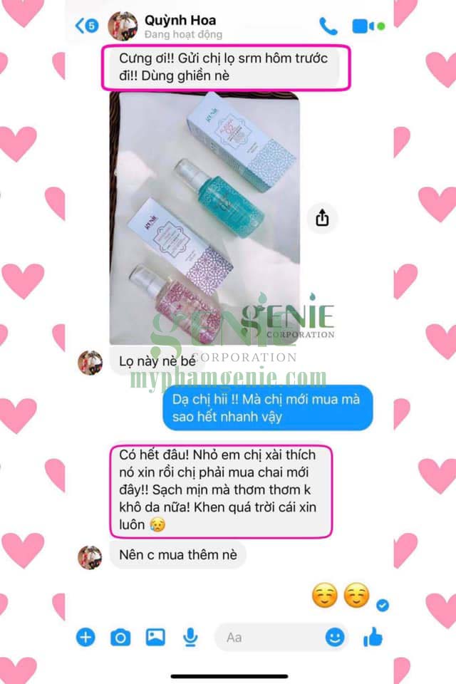 review nước tẩy trang genie | review sữa rửa mặt alaska genie