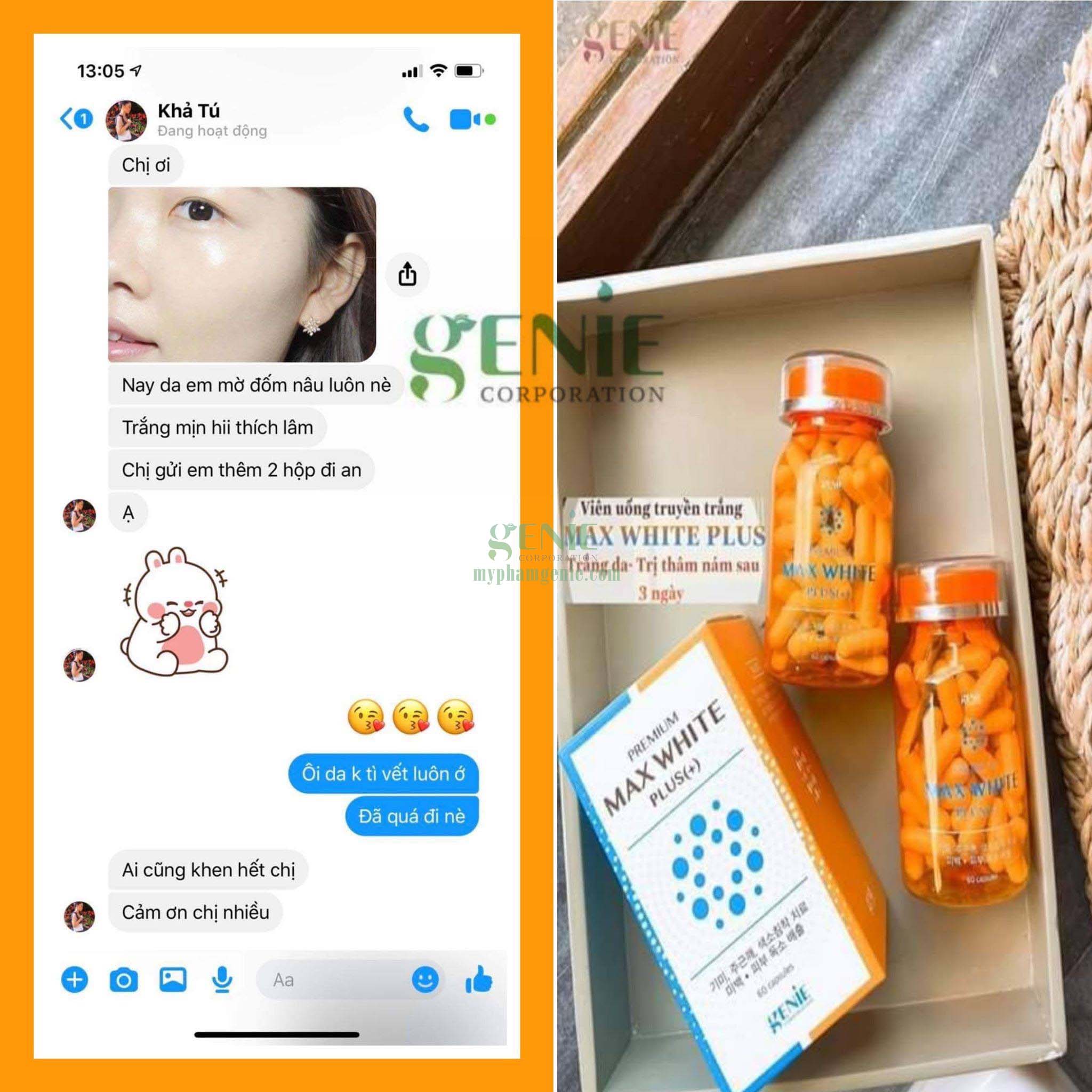 viên uống trắng da hàn quốc | viên uống trắng da genie